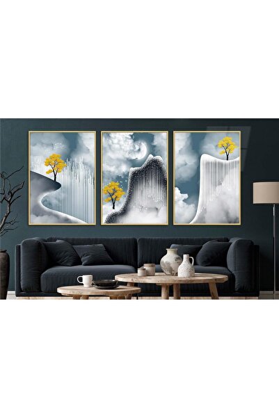 seninürünün Σετ 3 τεμαχίων με θέμα την τέχνη της εκτύπωσης σε πραγματικό γυαλ...