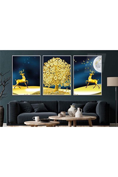 seninürünün Σετ 3 τεμαχίων με θέμα την τέχνη της εκτύπωσης σε πραγματικό γυαλ...