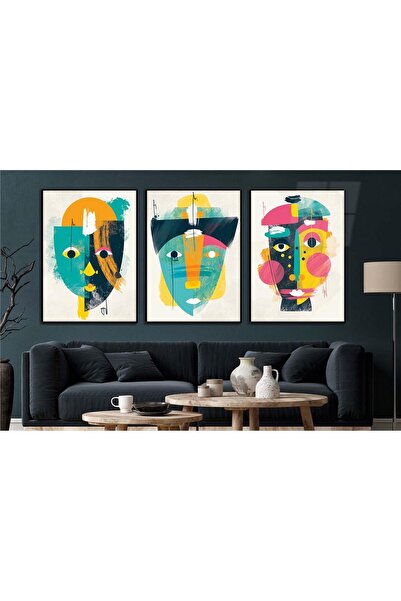 seninürünün Σετ 3 τεμαχίων με θέμα την τέχνη της εκτύπωσης σε πραγματικό γυαλ...