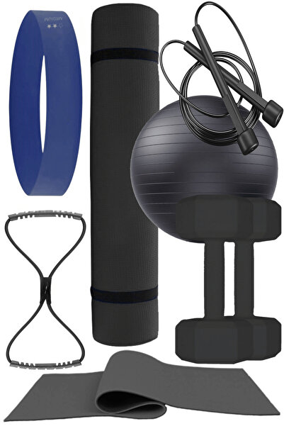 Elya Pilates Tüm Vücut Fitnessı İçin İdeal Pilates Seti - Mindere, Dambıla ve Daha Fazlasına Sahip!