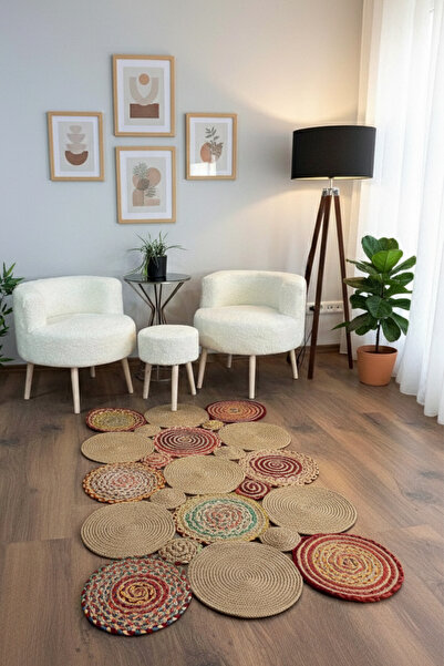 Rose'n Home JÜT 426 Elde Dokuma Doğal Jüt Hasır Halı