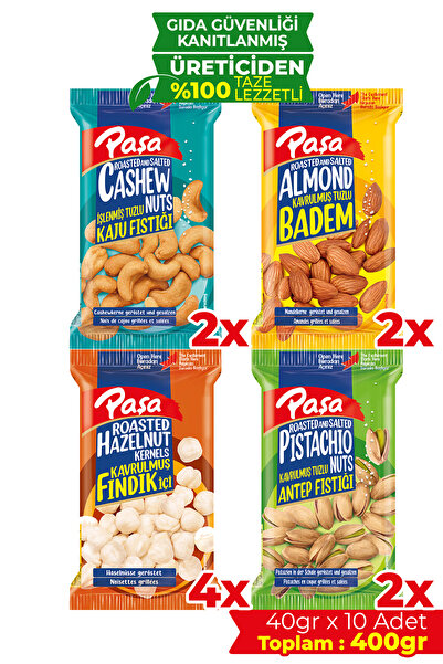 Paşa Kuruyemiş Karışık Kuruyemiş 40 gr X 10 Adet (400 GR)
