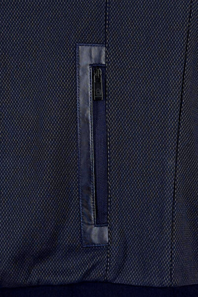 BESSA Ανδρικό σετ αθλητικής φόρμας Navy Blue με τσέπες με φερμουάρ Ύφασμα με ίσιο σχέδιο