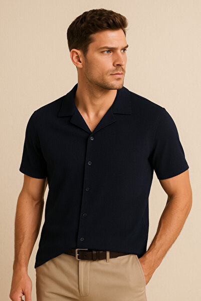 UOMOPARK 2640 Османска комфортна риза с яка и спокойна кройка