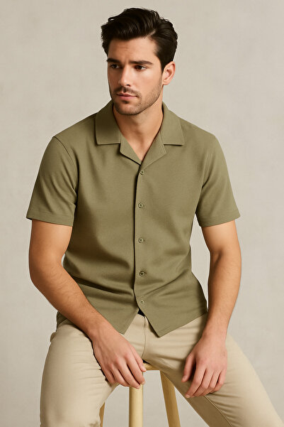 UOMOPARK 2640 Ottoman Comfort Fit Relaxed Cut Collared Shirt