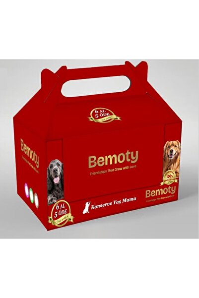 BEMOTY Köpek Konserve KARIŞIK LEZZETLER 415 gr x 6 Adet (KUZU-BİFTEK)