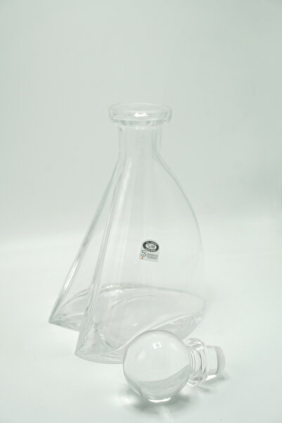 Ebruli hediyelik Toynak Model Lüks Cam Viski Şişesi (El Yapımı, Sınırlı Sayıda)