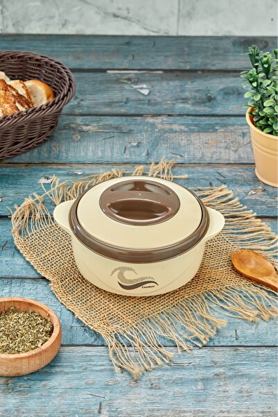 Elista 3148 Food Storage Container Leakproof Locking Lid Storage Container Stainless Steel Lunch Box 500 ml Beige