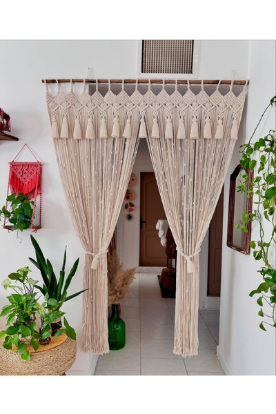 EdaTasarım Makrome Cam/Kapı Perdesi