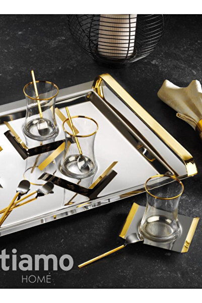 Tiamo X Large Tea Set Gold 40 Pieces / for 12 People