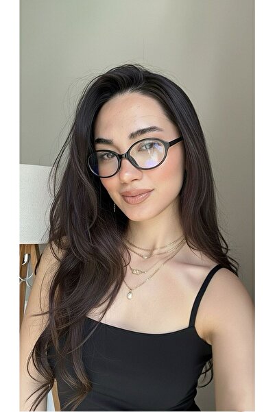 funeyes نظارات Miux سوداء بيضاوية الشكل مع حماية من الضوء الأزرق | متوافق مع ...