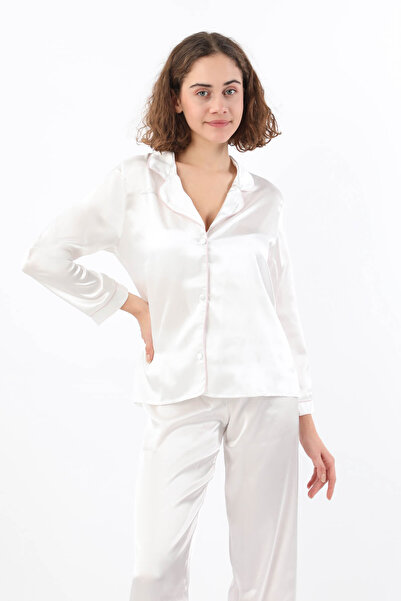 Pierre Cardin Women's Satin Pajama Set with Piping