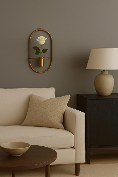 VENON 1 Adet DİKKAT MİNİ BOY Elips Mini Boy Kapı Girişi Duvar Çiçeklik Metal Çiçeklik Metal Tablo