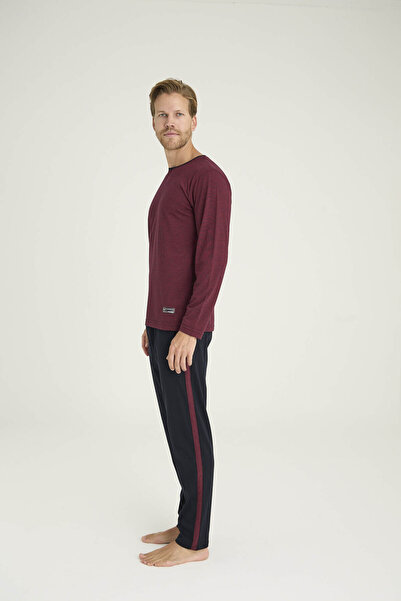 KLY Men's O-Collar Pajama Set Comfortable Sleep Modern Design