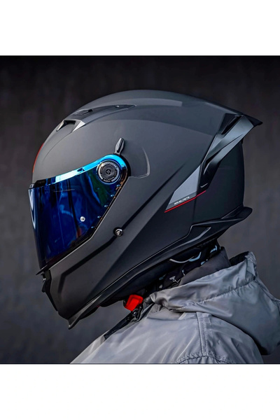 MT Helmets Braker Sv solid kask (şeffaf vizörlü biçimde) gönderilecektir