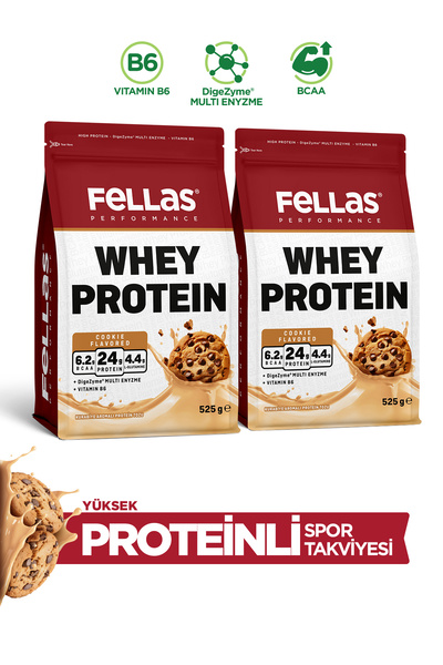 Fellas Whey Protein Tozu Kurabiye Aromalı 525g x 2