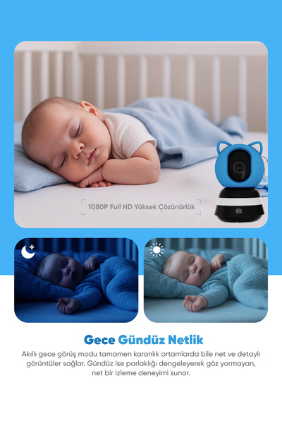 Şımart Akıllı Bebek Kamerası, Ağlama ve Hareket Algılama, Çift Yönlü Sesli İletişim