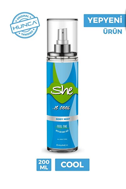 She is An Cool Parfümlü Vücut Spreyi Body Mist, 200 ml