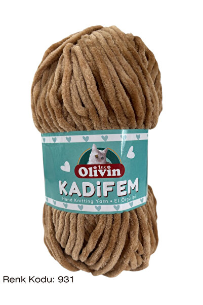 Olivin Kadife Örgü İpi Battaniye İpi Oyuncak İpi 100 Gram -Kahverengi
