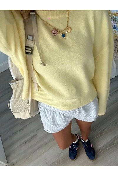 Dier Moda Pulover tricotat oversize cu gât rotund Fmoda1982