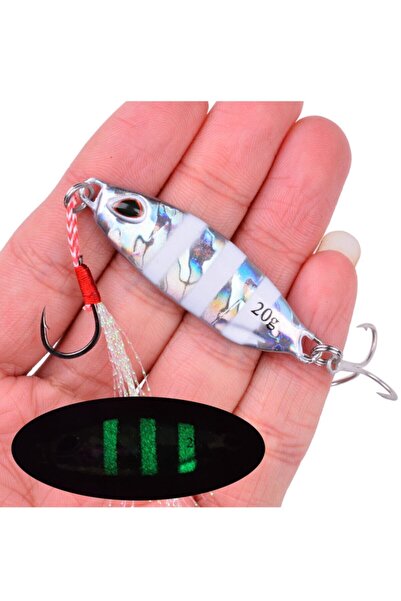 usmtekno Rapala Lures Jig Yem 20gr Lüfer Ailesi Suni Yapay Balık Yemi D2 Beyaz