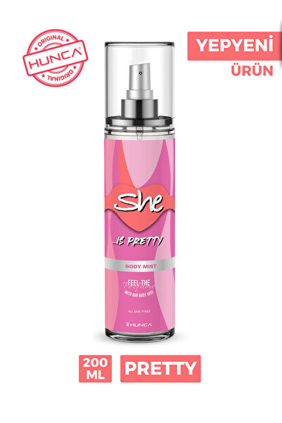 She An Pretty Parfümlü Vücut Spreyi Body Mist, 200 ml