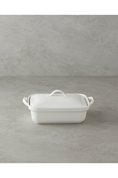 English Home Bianca Seramik Fırın Tenceresi 27x17 cm Beyaz