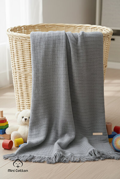 Mini Cotton 100% Cotton Soft Textured 4-Layer Muslin Blanket