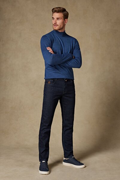 Andrea Nicolotti Ανδρικό τζιν παντελόνι Navy Blue J29-1