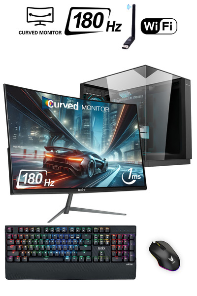 IZOLY King X I5-12400f 32gb 512gb M.2 Nvme Rtx2060s 8gb 24" 180hz Oyuncu Masa...