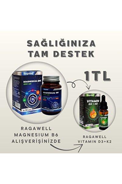 RAGAWELL VITAMIN D3 + K2 İÇEREN TAKVİYE EDİCİ GIDA 20ML DAMLA