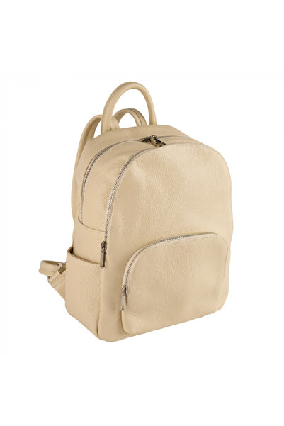 AZZURA Rucsac Kallya, din piele 100% naturală crem 8162