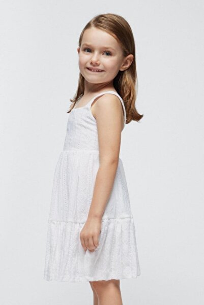 MAYORAL Girl's 3-9 Years Old Woven Dress 3950 White