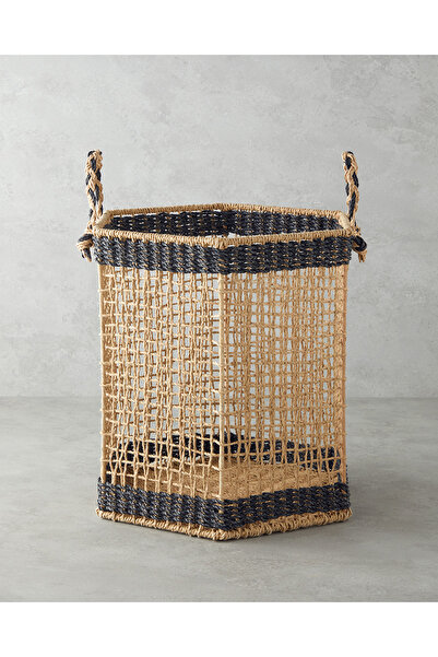 English Home Nilda Paper String Basket 35X35 cm Natural-Black