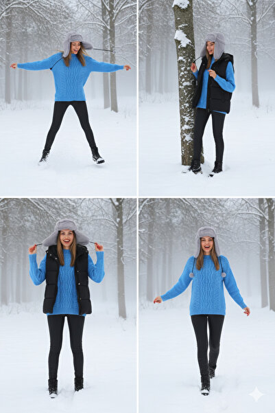 Ritagarcia Жіноча сіра хутряна шапка з вухами