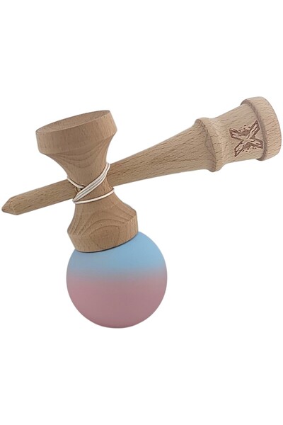 Flippy Διαδραστικό παιχνίδι Kendama, Flippy, Ξύλινο, 18 εκ., Ντεγκραντέ Μοντέλο 5, Μπλε/Μωβ