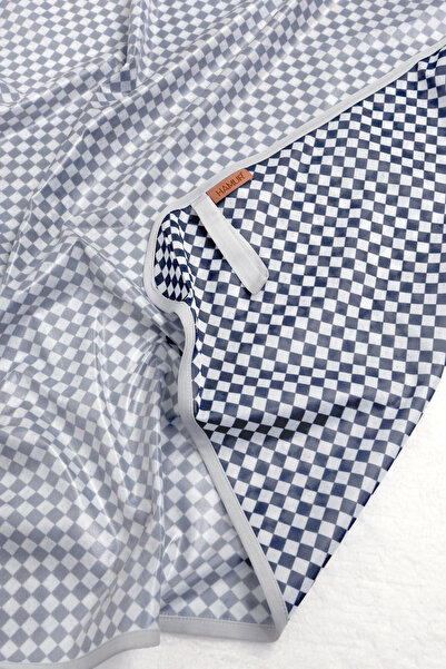 HAMUR Proof Liquid Proof 100X140 cm Baby Kids Play Event Activity Nutrition Cover Checkers Denim