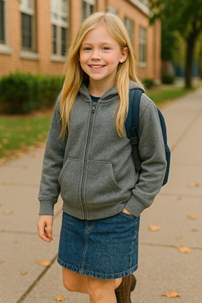 Cloise Unisex Children's Three Thread Rose Gold Anthracite Cardigan