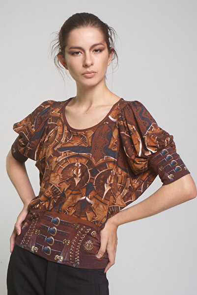 Nilsy by Nilgün Serdar Kadın Korsajlı Örme Bluz