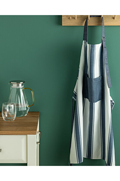 English Home Blue Lines Mutfak Önlüğü 65x75 Cm Lacivert