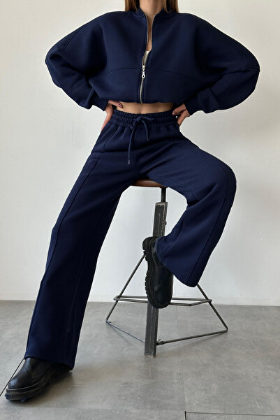 Neşeli Butik Set de trening pentru femei din bumbac, cu croiala confortabilă,...