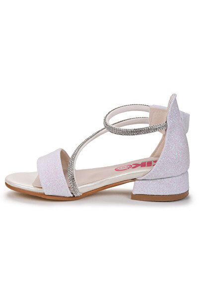 KARAMAZI Yada Sand Glitter Baby Girl 2 cm Heeled Sandals Evening Dress Shoes