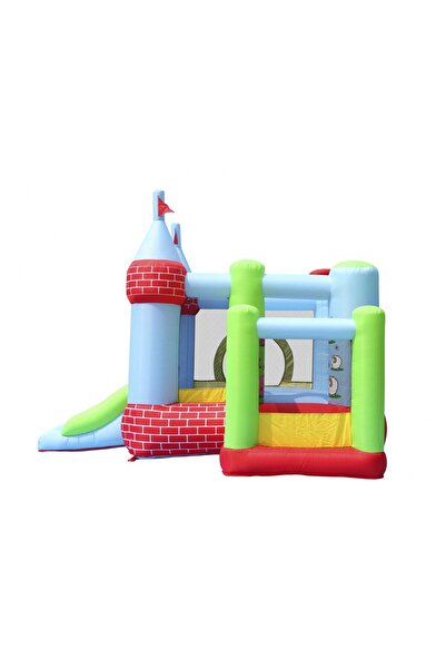 Happy Hop Inflatable Castle mattress with slide, ball pit, basketball hoop and jumping area