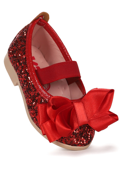 KARAMAZI Panı Broken Glass Bow Elastic Baby Girl Ballerina Shoes