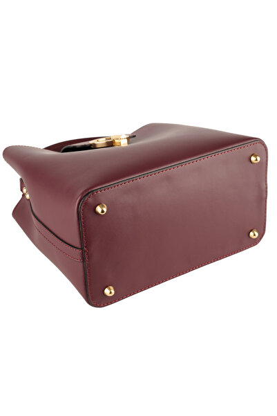 AZZURA Geantă Megan, piele 100% naturală, bordo