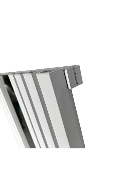 Lojimax Siesta Mirror Aynalı Alüminyum Radyatör 1800x554 mm 6 Dilim | Yüksek Isıl Güç | Dokulu Antrasit