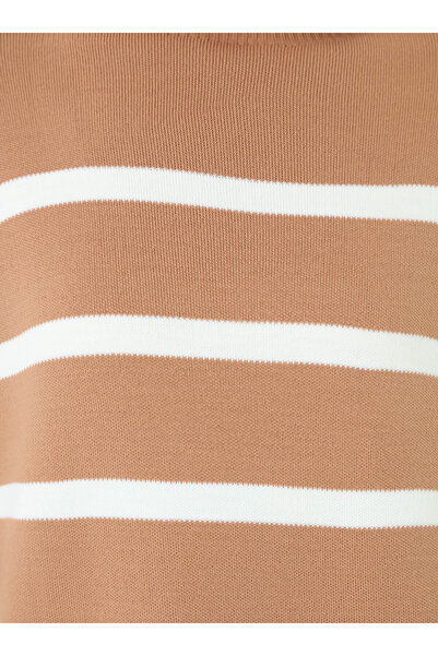 Benin Striped Report Πλεκτό Μουσουλμανικό Φόρεμα - Camel - Benin