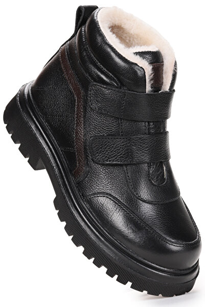 Kiko Kids Leta 100% Leather Velcro Boys' Boots Shoes