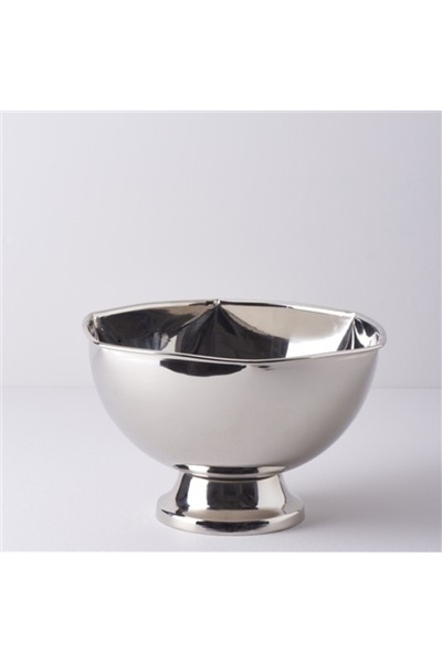 Linens Ayaklı Wawe 28x28x17 cm Kase Gümüş