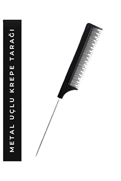 Nofella Çelik Saplı Krepe Tarak, Saç Ayırma Tarağı